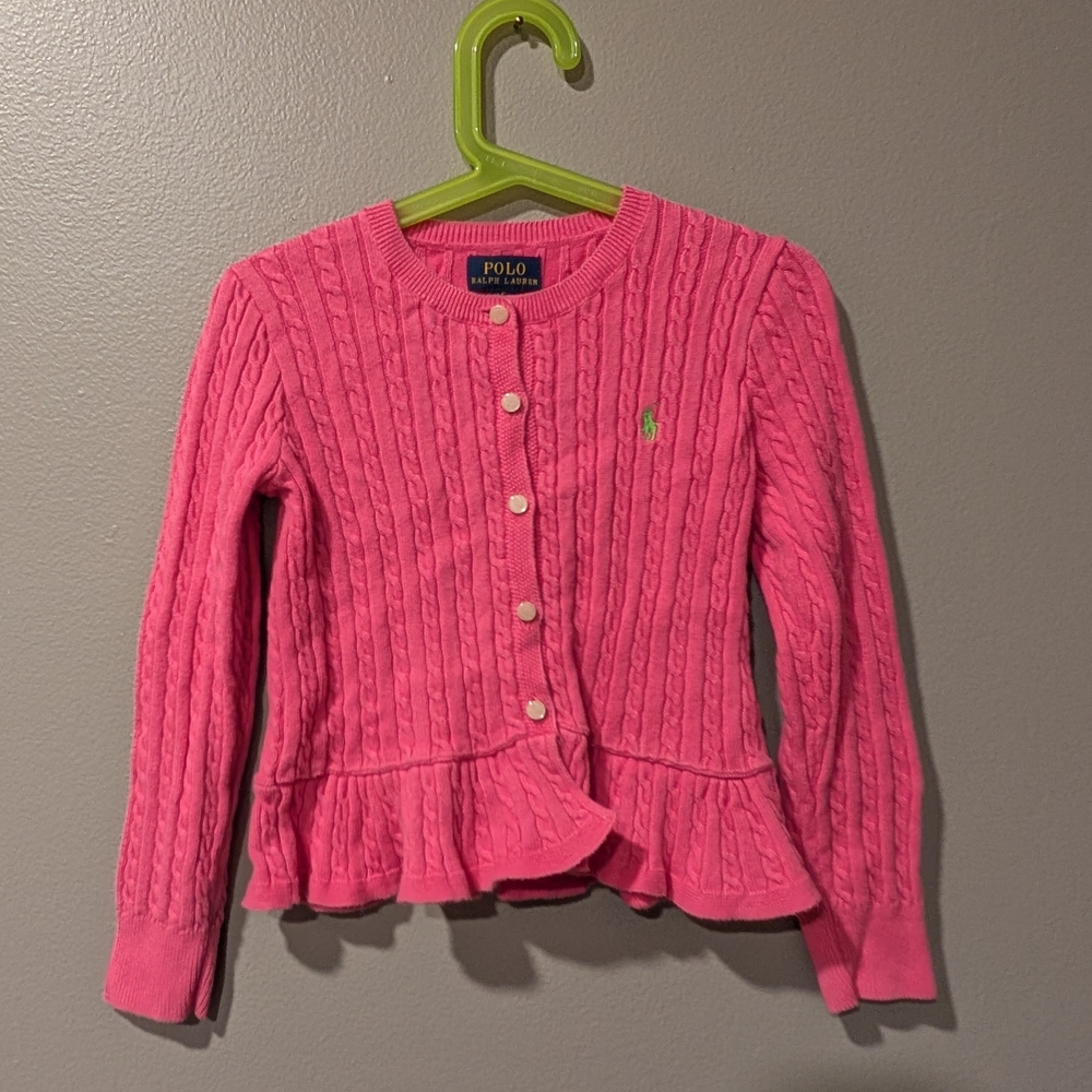 Ralph Lauren Vibrant Pink Knit Cardigan
